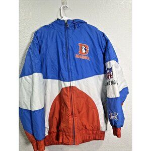 Proline‎ Logo Athletic Vtg Denver Broncos Puffer Jacket Nylon NFL Football 90s